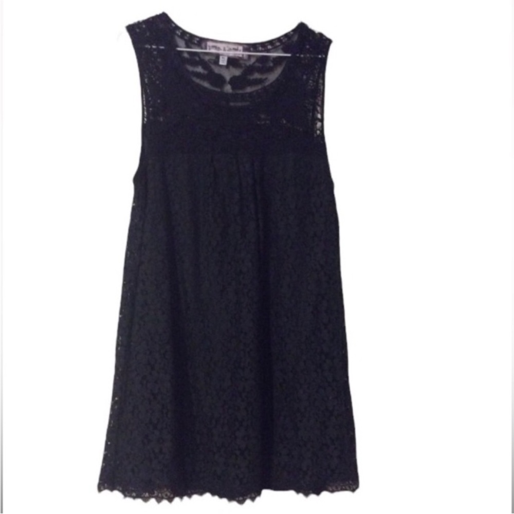 OONA & MAUD Sleeveless Black LACE Eyelet Dress SIZE XL